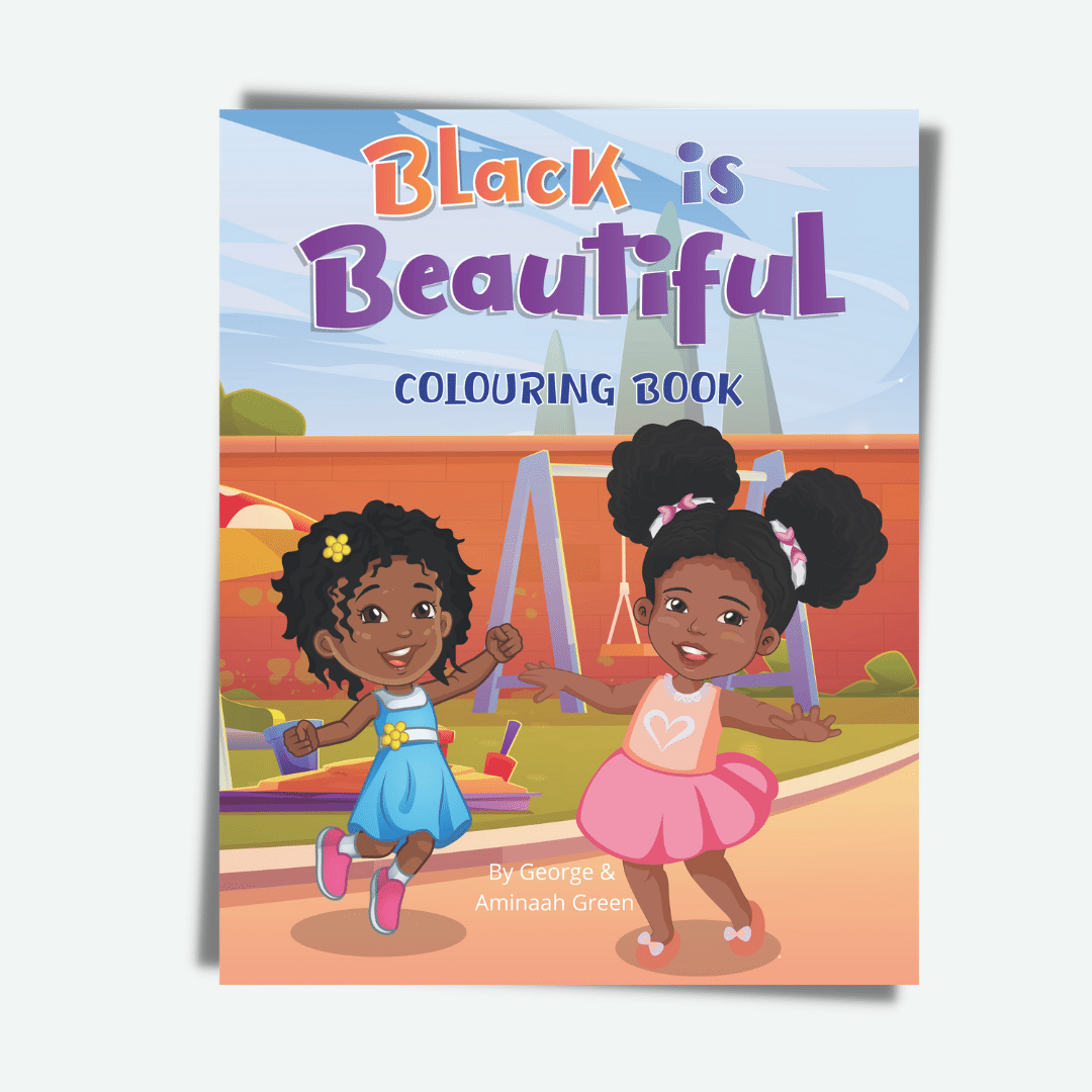Black is Beautiful Motivational Coloring Book for Children Active Little Global People 