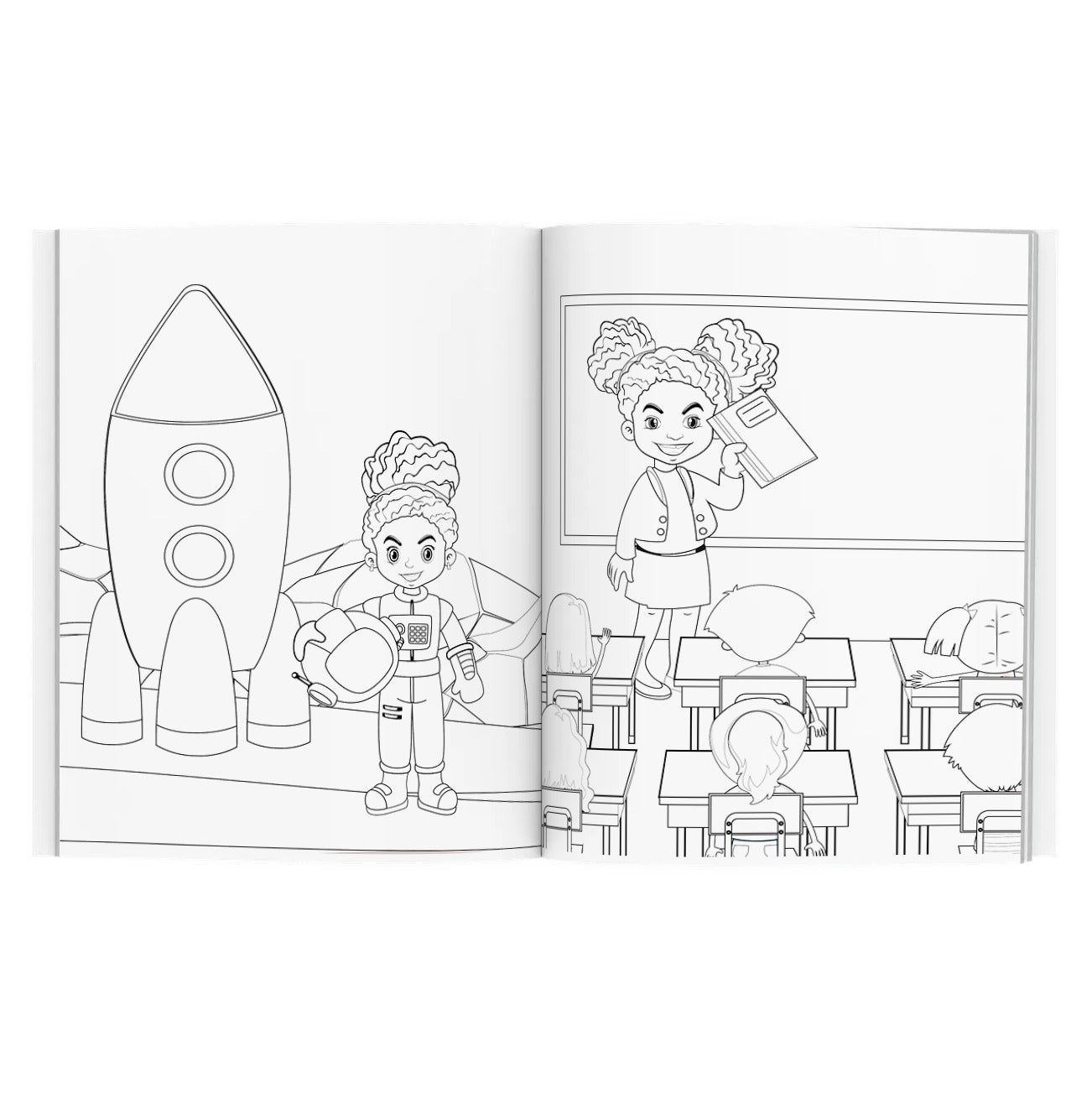 Black is Beautiful Motivational Coloring Book for Children Active